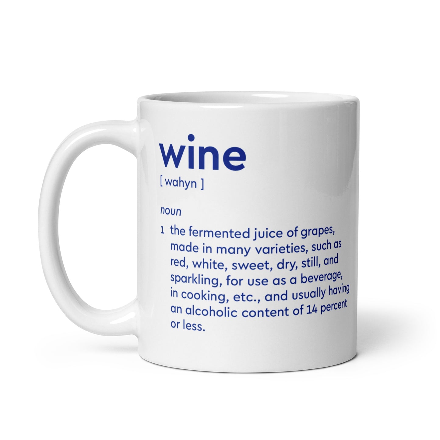 'Wine' Definition Glossy Mug