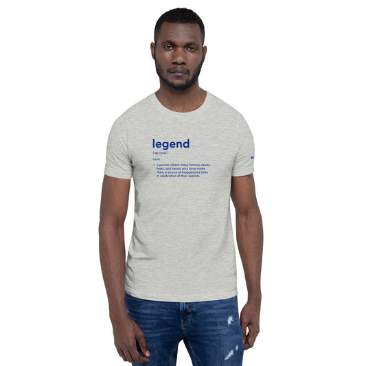 'Legend' Definition Unisex T-Shirt (Gray/White)